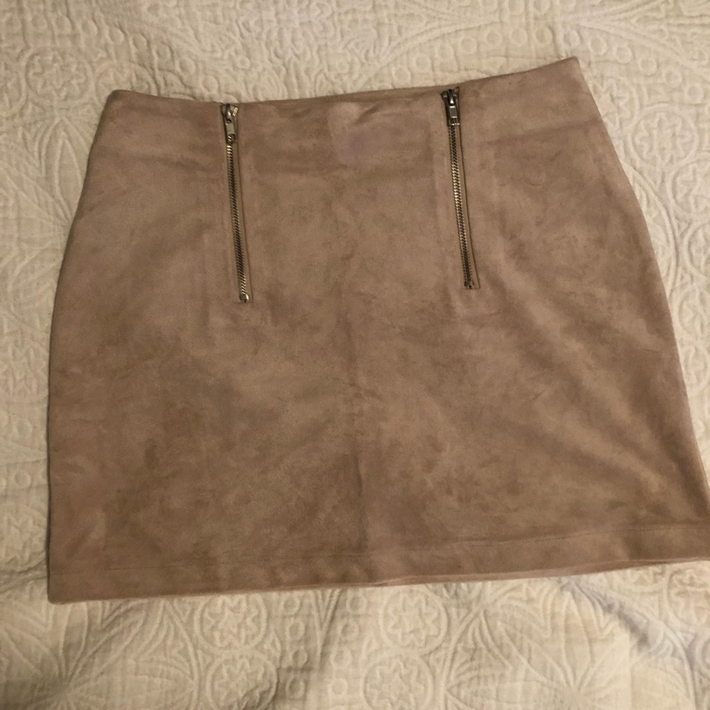 Suede skirt
